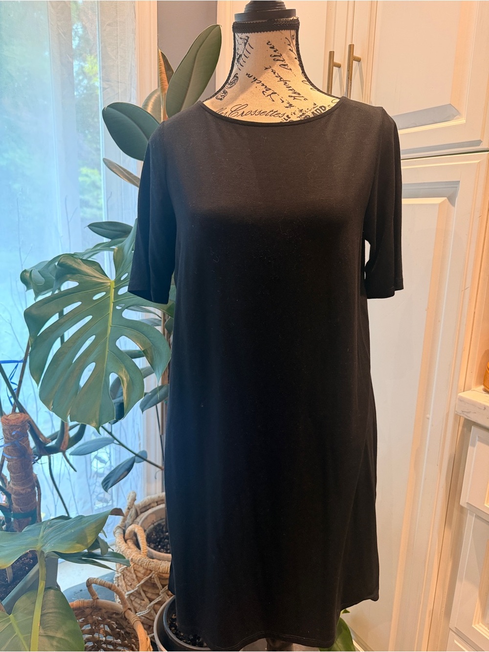 Eileen Fisher Black Petite Pull On dress